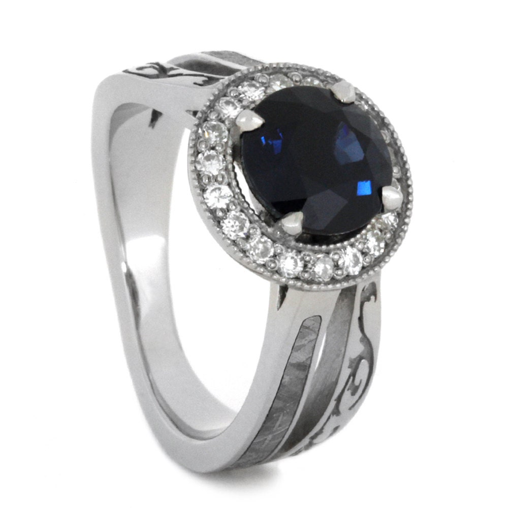 women blue sapphire engagement rings