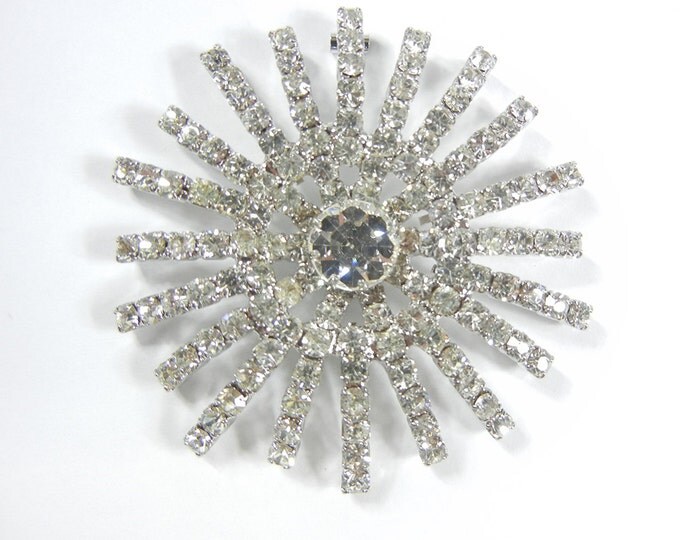 Rhinestone Sunburst Pendant