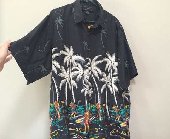 silk hawaiian shirt mens