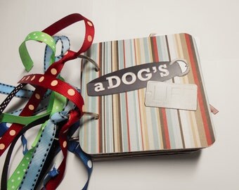 Dog Mini Album, Mini Album, Scrapbook, Memory Book, Coaster Album, Chipboard Album, Brag Book, Photo Album, Dog, Premade Album