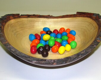 Natural Edge Maple Wood Bowl