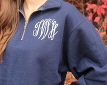 Unique monogram sweatshirt related items | Etsy