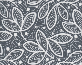 Free Spirit Fabrics Amy Butler Violette Leaf Lines in Mineral - End of Bolt - Last 24 Inches