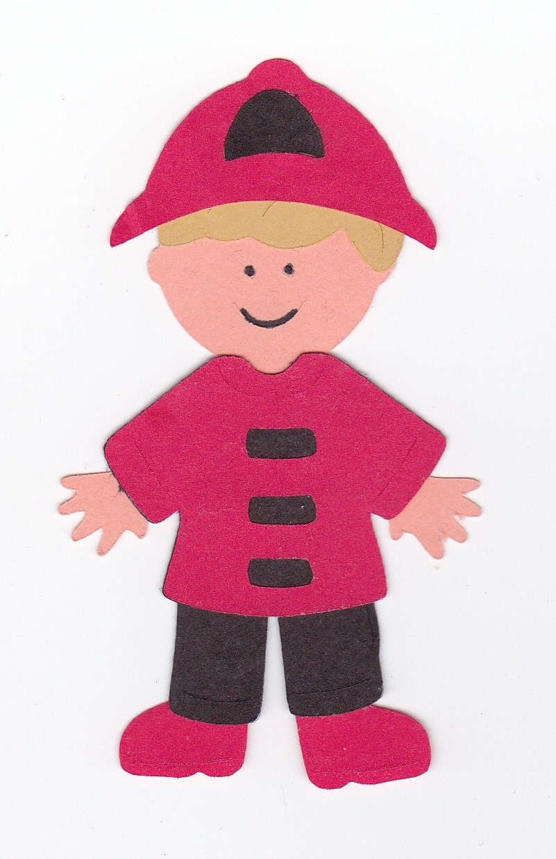 Paper Piecing FIREMAN Paper Doll by CountryCroppers on Etsy