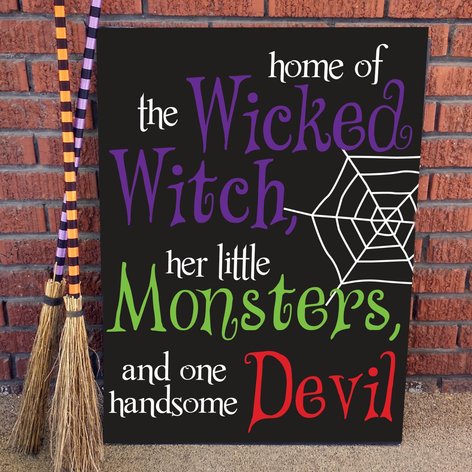 Halloween sign DIY wicked witch little by designedbeginnings