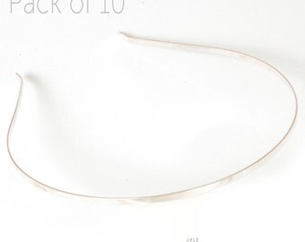 Pack of 10 Silver Plated Smooth Metal Headbands 3mm Wide for Tiara Making or Millinery Wholesale Quantities Available