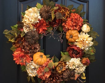 RESERVED Large Thanksgiving Wreath, XL Fall Wreaths, Fall Wreaths, Wreaths, Fall Door Wreaths, Thanksgiving Wreaths, Fall Wreath Front Door