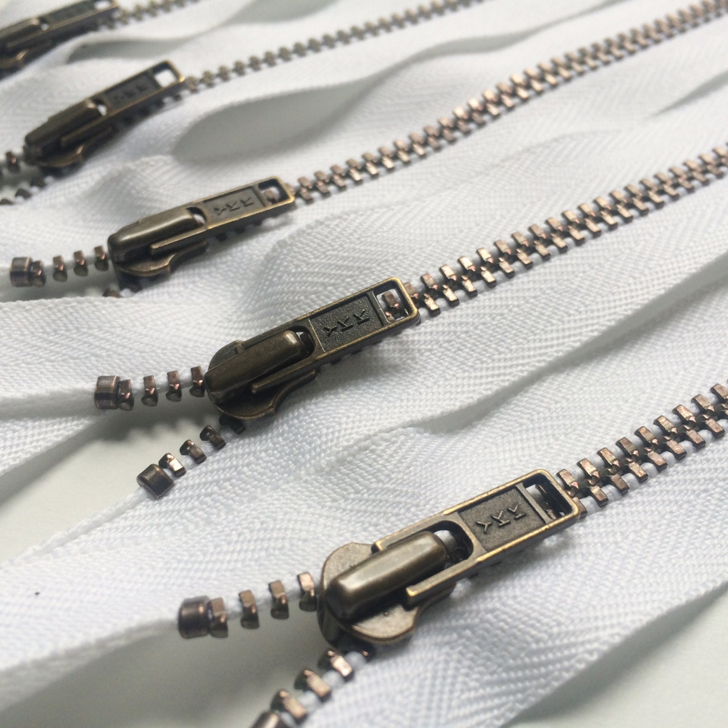 YKK Zippers Antique Brass Standard Pull Metal Zipper 501