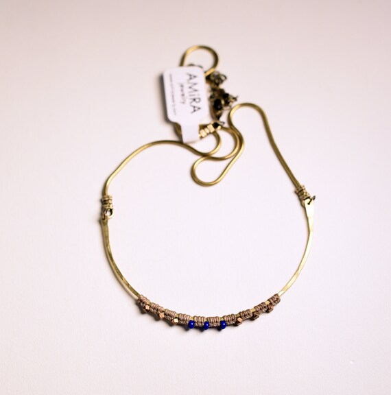 Large Curved Bar with snake chain