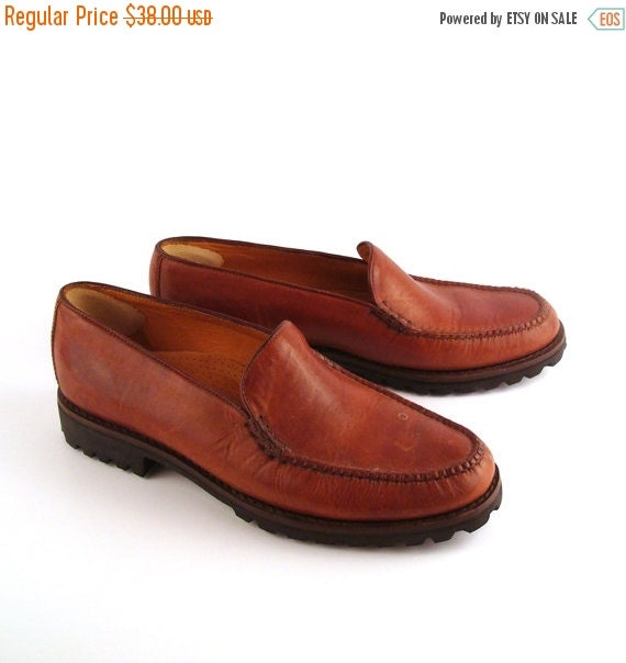 Cole Haan Loafers Brown Vintage 1990s Country Leather Shoes Women's ...