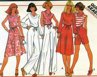 Vintage McCalls 3095 UNCUT Misses Disco Dress and by RomasMaison