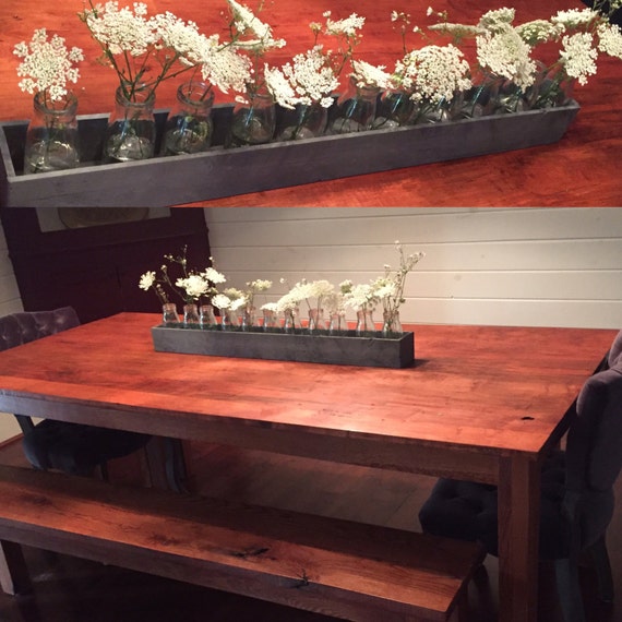 36 Inch Long Centerpiece Box Made from Reclaimed Wood Event
