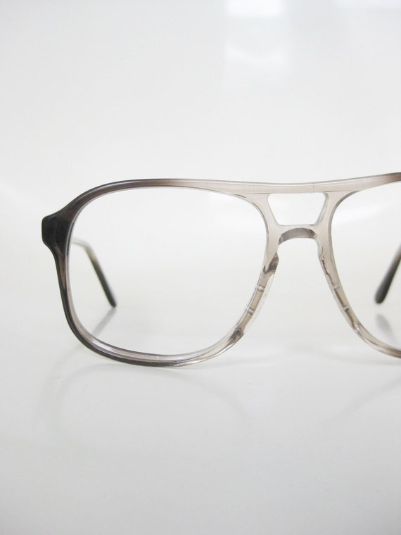 Vintage Aviator Eyeglasses Mens Retro Glasses 1970s Oversized