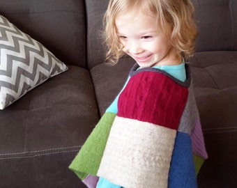 Patchwork Poncho - PDF Sewing Pattern - Sizes 6 months to girl 14 - INSTANT DOWNLOAD