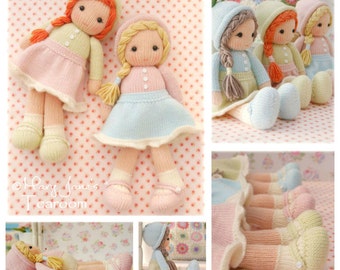 Little Yarn Dolls / PDF Doll Knitting Pattern/ Method 1/ TEAROOM Knitted Dolls/ Toy Knitting Pattern/ INSTANT download