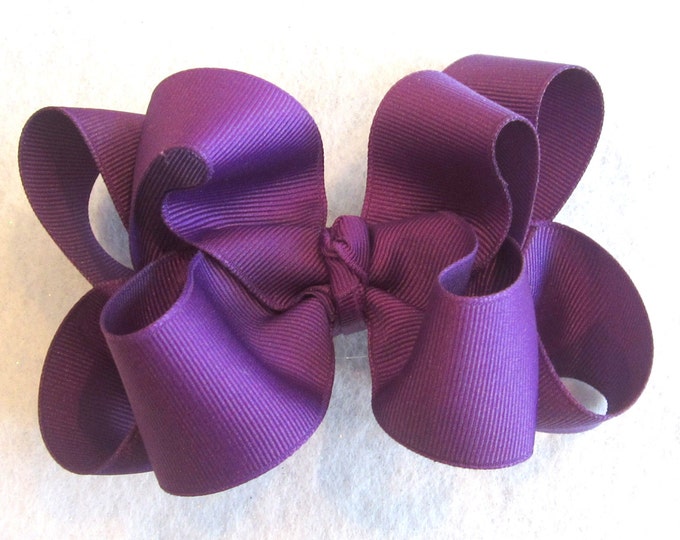 Purple Boutique Hairbow, Double Layered Bows, Sugar Plum Hair Bow, Baby Bows, Girls Hair Clips, Hair Accessories, Baby Headband, Alligator