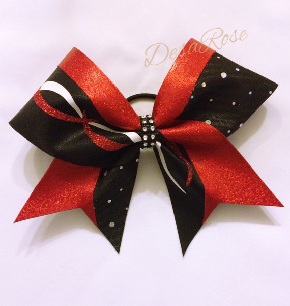 Red and Black Swish Bow