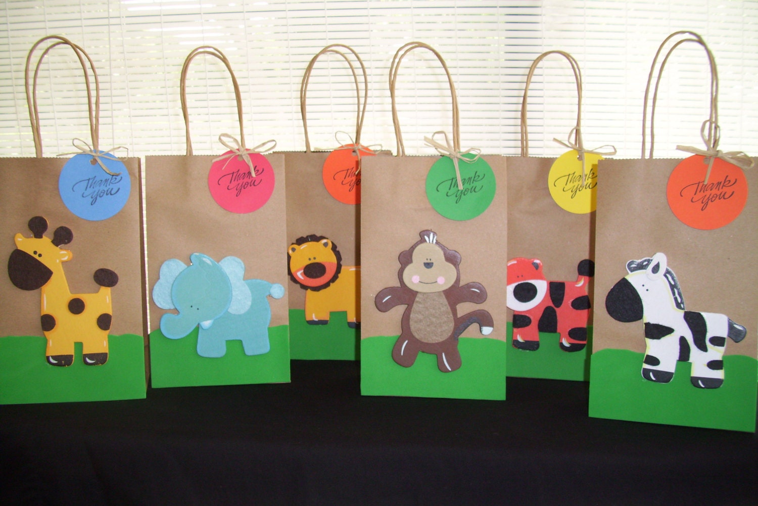 safari favor bag zoo animals favor bags