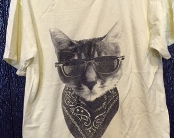 The Gangster Bandit Kitty Cat wearing Sunglasses T-Shirt 100% Cotton ...