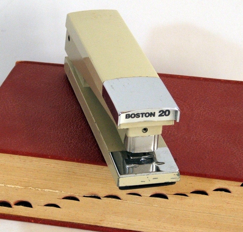 Vintage Stapler Boston 20 Heavy Desk Stapler