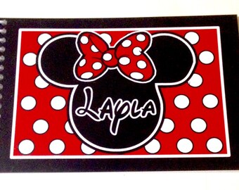 Personalized Disney Autograph Book MINNIE MOUSE Polka Dots - Keepsake Book - Custom Book Free Personalization - NOW more color Choices