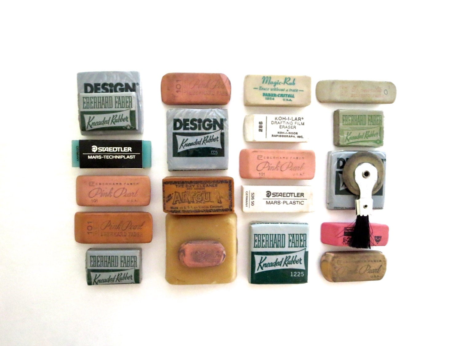 22 vintage erasers old erasers pink pearl eraser faber