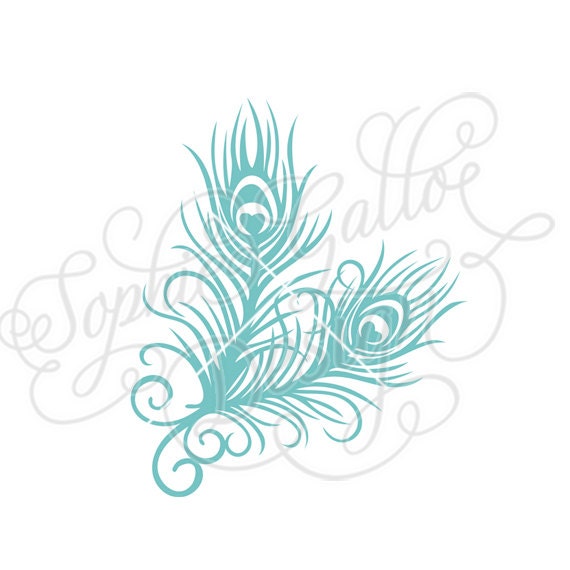 Download Peacock Feather Bunch SVG DXF digital download files for ...