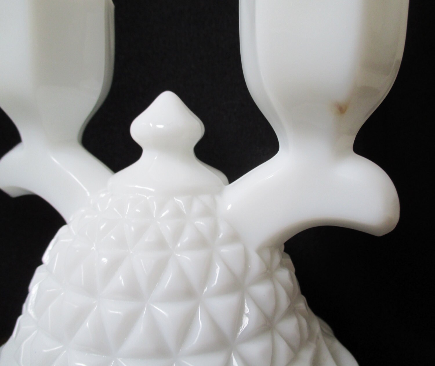 Milk Glass Candle Stick holders Pair vintage candle holders