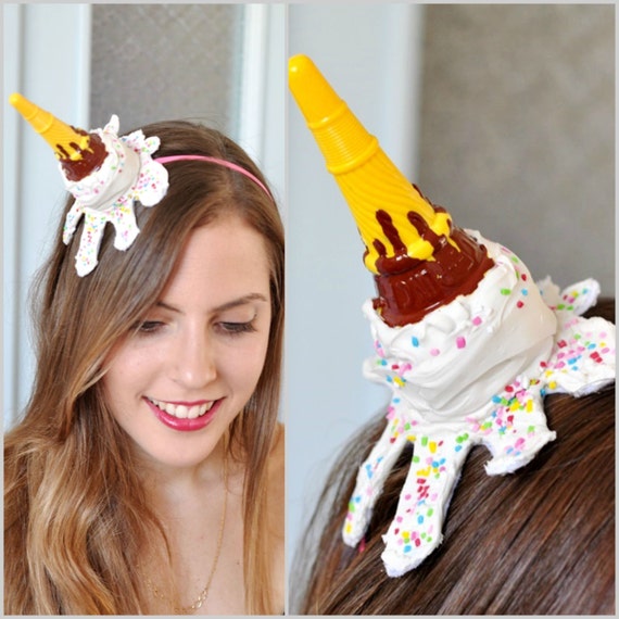 Ice Cream Cone Fascinator Ice Cream Cone Headband Ice Cream