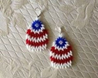 Eye Feather Beaded Earrings