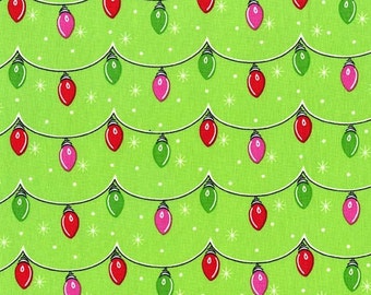 Michael Miller Holiday Fabric TWINKLY LIGHTS (All the Trimmings)- yards