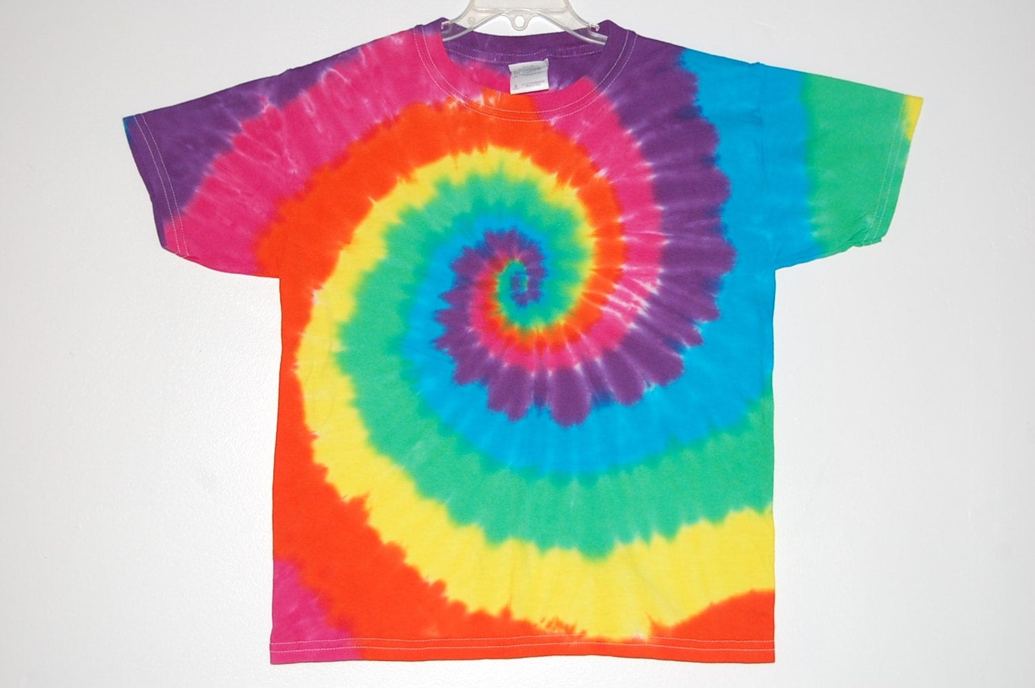 TIE DYE Kid's Shirt Neon Rainbow Spiral Tye Dye T-Shirt