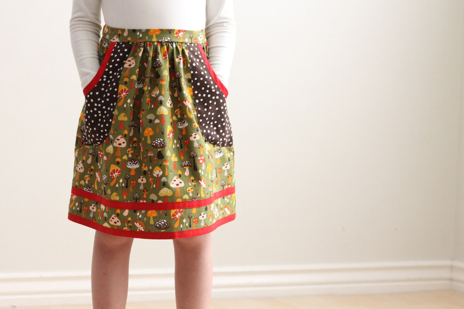 Child Gathered Skirt Sewing Pattern PATTY POCKETS Girls Skirt