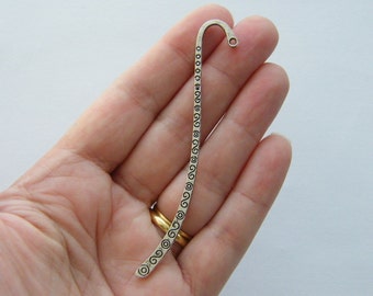 2 Bookmarks 85mm antique silver tone BM1 - pattern