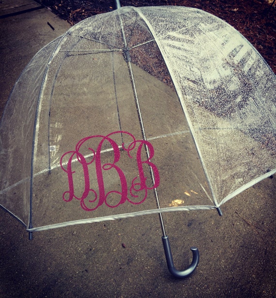 Monogrammed Rain Umbrella
