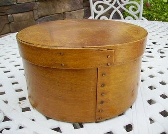 Antique New England Pantry Box Copper Nails/Primitive American Country Pantry Box