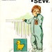 Vintage Kwik Sew Pattern 854 Footed Sleeper Onesie Pajama Pattern Uncut