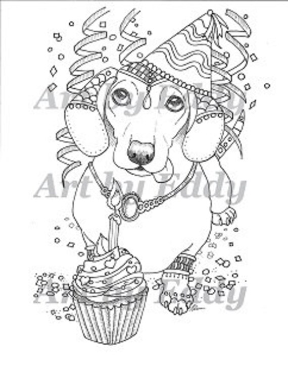 Art Of Dachshund Single Coloring Page Happy Birthday By | art of dachshund single coloring page happy birthday doxie Art Of Dachshund Single Coloring Page Happy Birthday By | art of dachshund single coloring page happy birthday doxie