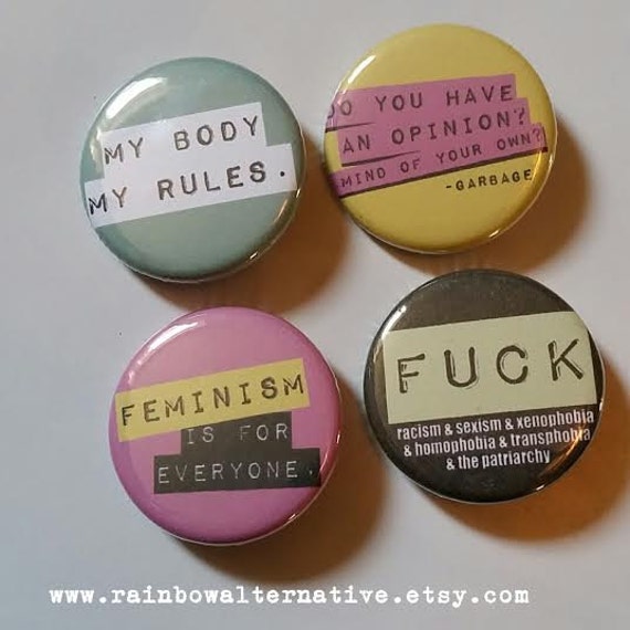 Feminist Buttons Pins Badges Pinback Button Street Harassment