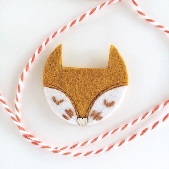 Items similar to Ginger Cat Felt Pin on Etsy