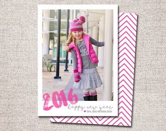 Printable happy new year card last minute cards instant New Years Card Photo New Years Card Holiday card by cardsetcetera