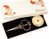 Embroidery Scissor, Klasse Bloom, Antique Style Scissor, Tape Measure Gift Set, Premium Gift Box, Applique Scissors, Sewing Accessory