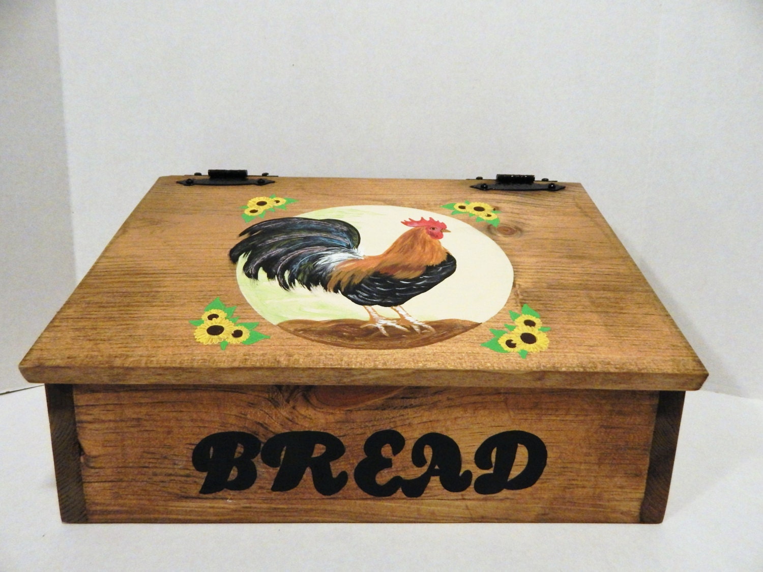 Bread BoxRooster decorcountry decor rooster kitchen wood