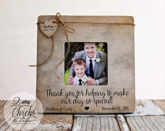 Ring Bearer Picture Frame, Ring Bearer Thank You Gift Idea, Thank You For Helping To Make Our Day So Special, Personalized Frame