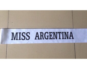 Miss Argentina Sash