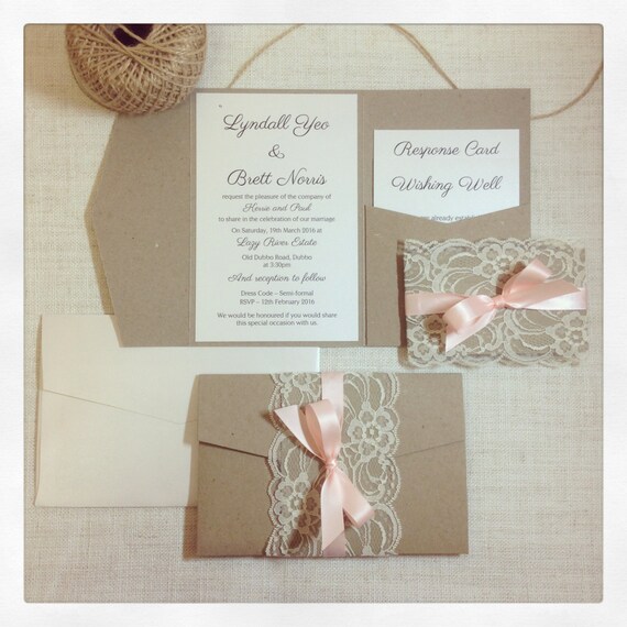 Etsy Lace Wedding Invitations 6