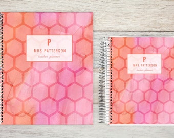 Teacher Planner | teacher calendar planner | 2017-2018 | lesson planner planners for teachers | personalized teacher planner |watercolor geo