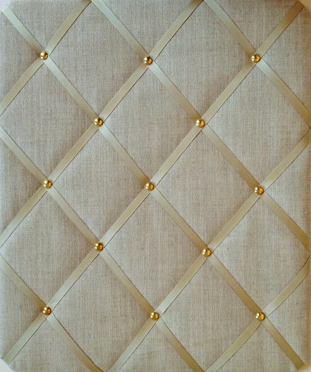 Pin Board/Notice Board Gold Linen Fabric with Gold
