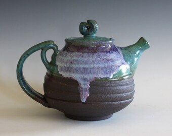 Ceramic Teapot, Handmade Stoneware Teapot, Handmade Teapot, ceramics and pottery, pottery teapot, wheel thrown teapot by Kazem Arshi