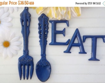 Large Fork And Spoon Wall Decor ex large fork and spoon wall decor / shabby chic / rustic / Large Fork And Spoon Wall Decor ex large fork and spoon wall decor / shabby chic / rustic /